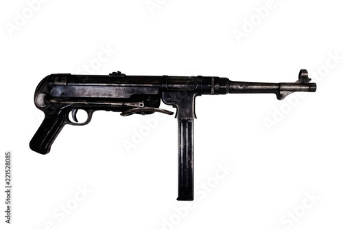 old submachine gun MP-40 9mm, isolate