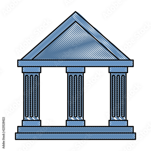 bank building isolated icon