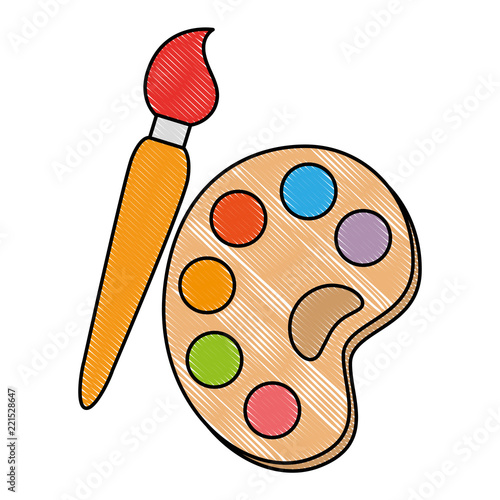 paint brush and pallette