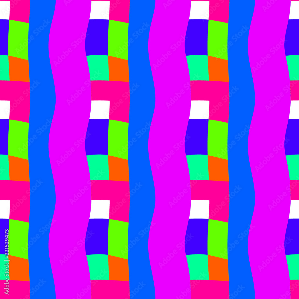 Seamless pattern background with multi-colored wavy lines. Seamless pattern background with multi-colored wavy lines.