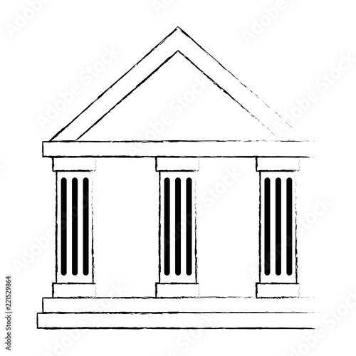 bank building isolated icon