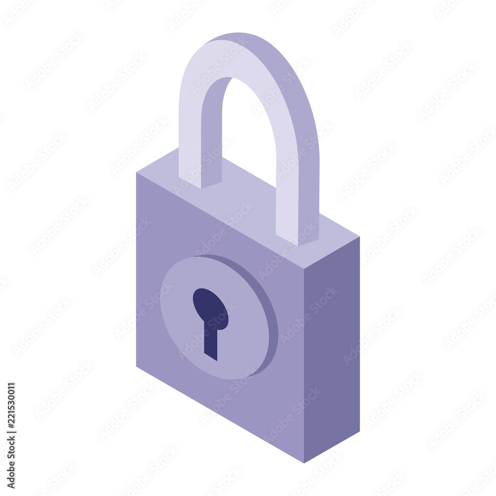 Padlock isometric symbol Padlock isometric symbol