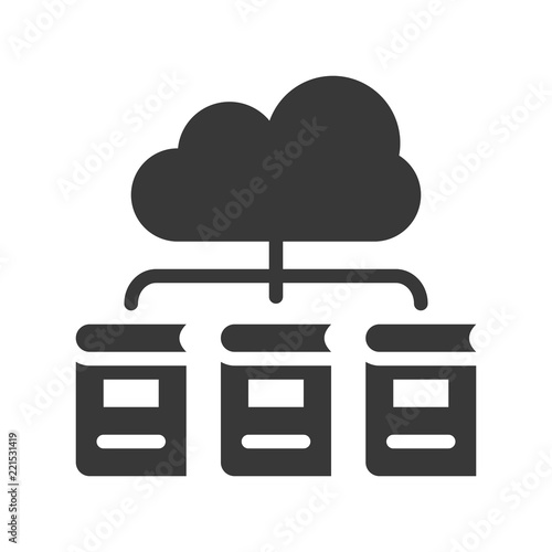 library cloud computing concept icon