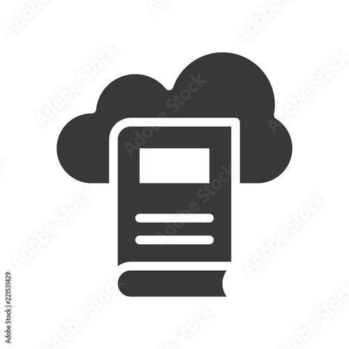 library cloud computing concept icon