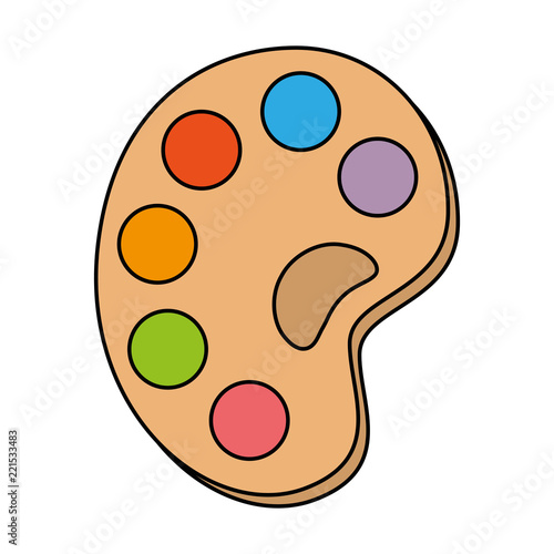 paint pallette isolated icon