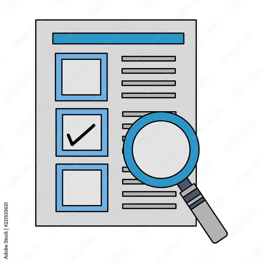 document check mark magnifying glass document check mark magnifying glass