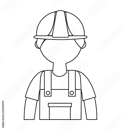 man builder isolated icon