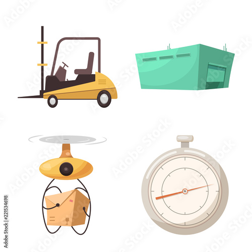 Vector design of goods and cargo logo. Collection of goods and warehouse vector icon for stock.