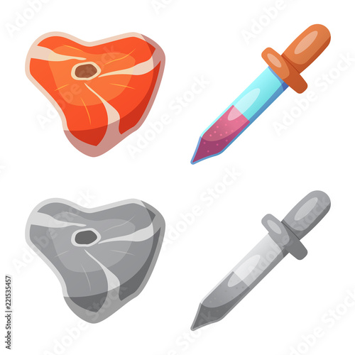Vector design of genetic and plant icon. Collection of genetic and biotechnology stock symbol for web.