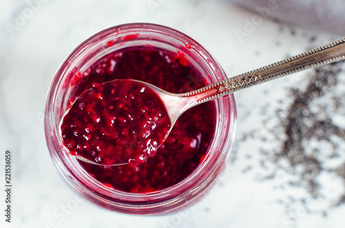 Homemade chia seeds jam