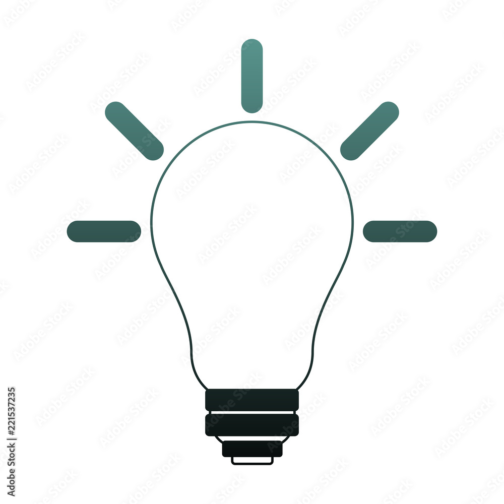 Bulb light symbol blue lines Bulb light symbol blue lines