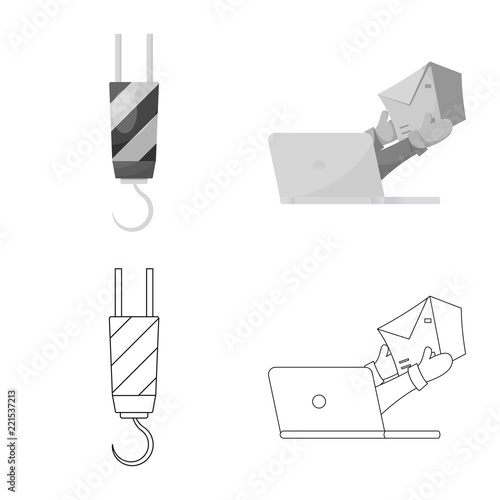 Vector design of goods and cargo logo. Set of goods and warehouse vector icon for stock.