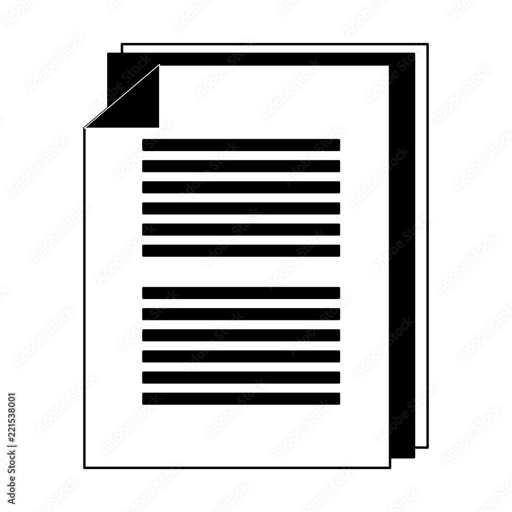 Sheets with bent corner in black and white Sheets with bent corner in black and white