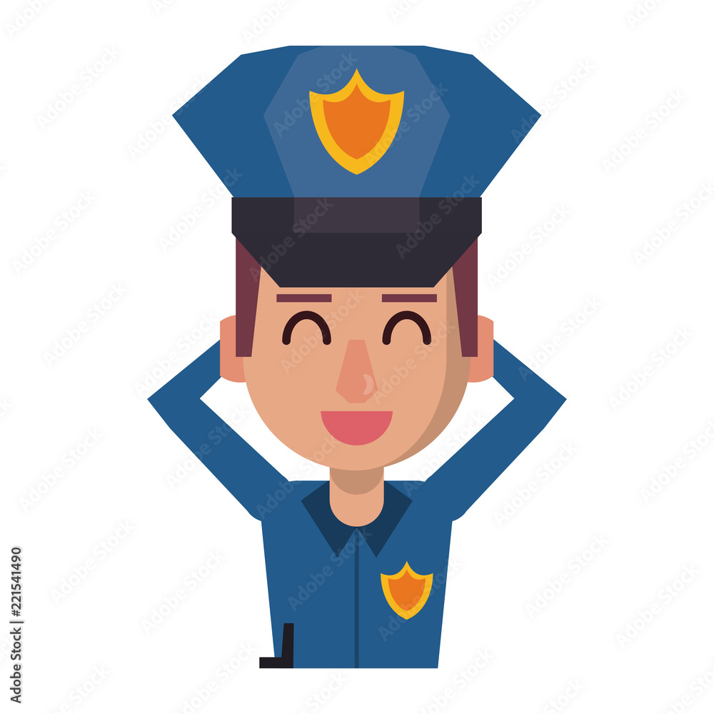 Police profile cartoon