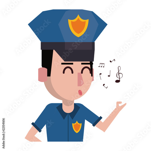 Police profile cartoon photo