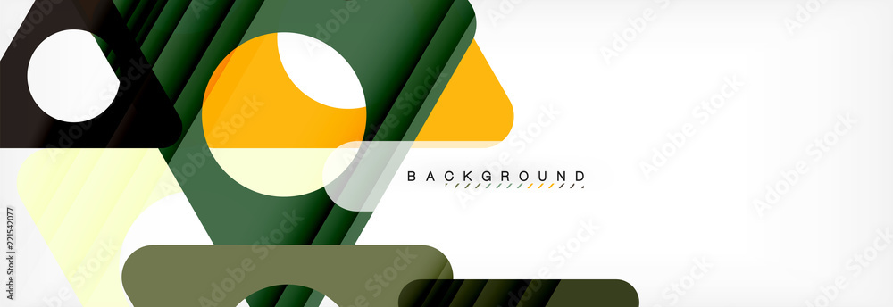Geometric background, circles and triangles shapes banner. Illustration for business brochure or flyer, presentation and web design layout Geometric background, circles and triangles shapes banner. Illustration for business brochure or flyer, presentation and web design layout