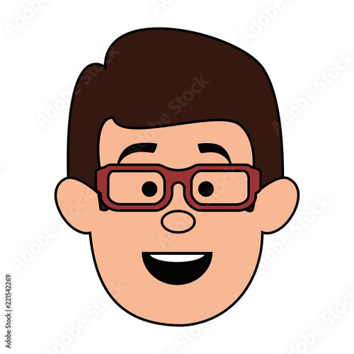 young man head avatar character