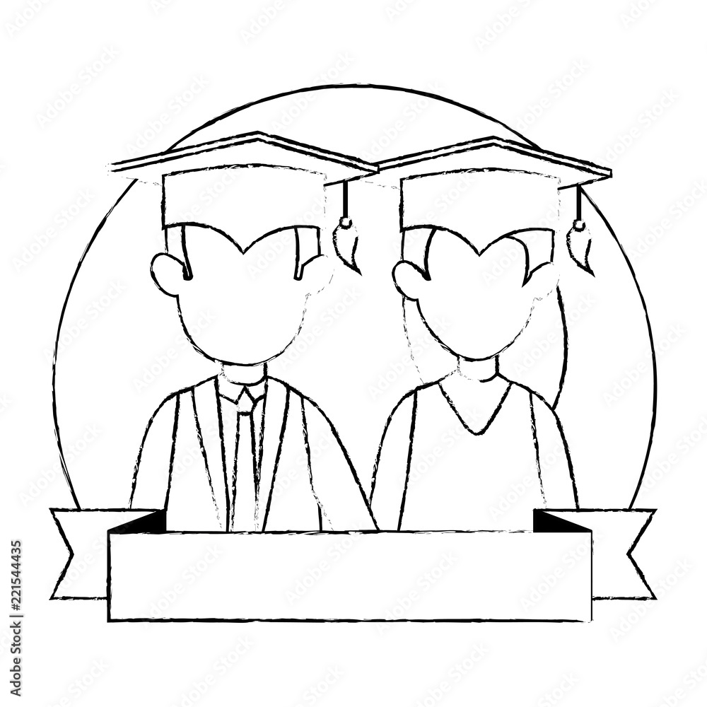 couple students graduated characters couple students graduated characters
