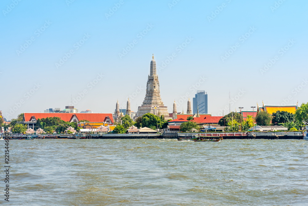 The major tourist attraction and Buddhist temple Wat Arun in Bangkok