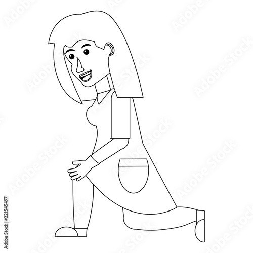 cartoon woman icon