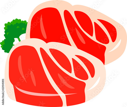 ステーキ用の生肉