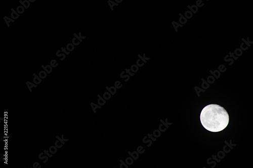 Moon in the dark night, can be used as a good background for astronomical or soothing presentations