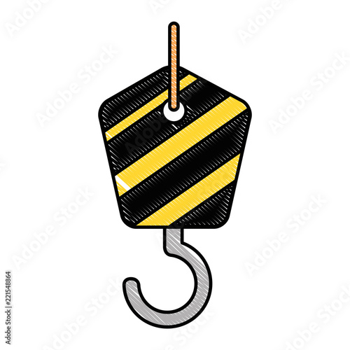 crane hook isolated icon