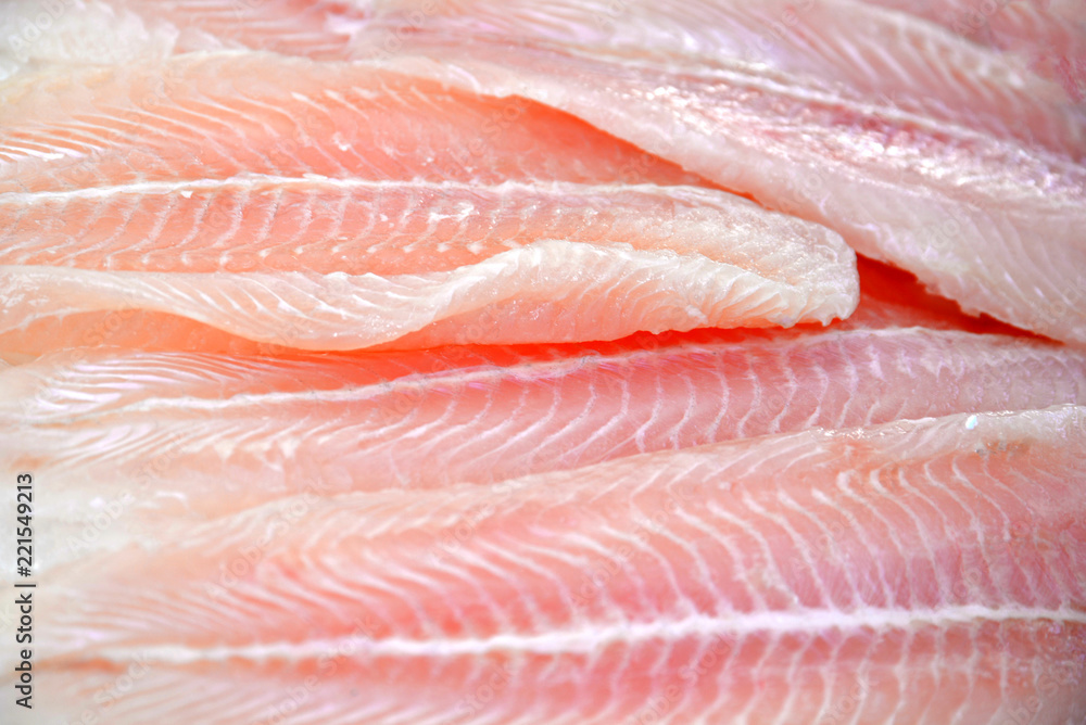 Fresh salmon fillet on ice, the concept of healthy nutrition Fresh salmon fillet on ice, the concept of healthy nutrition