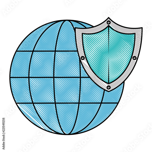 sphere planet with shield