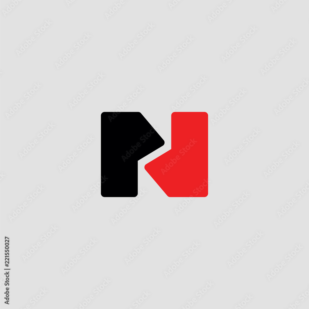 abstract letters N logo design abstract letters N logo design