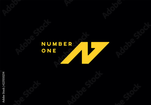 N one geometric vector design logo symbol