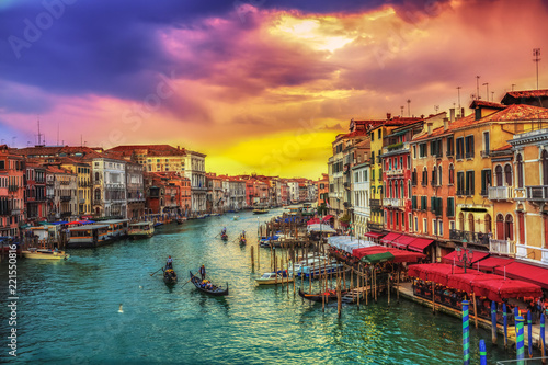 Grand Canal in sunset time, Venice, Italy © Subodh
