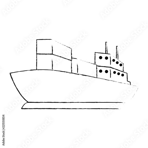 cargo ship isolated icon