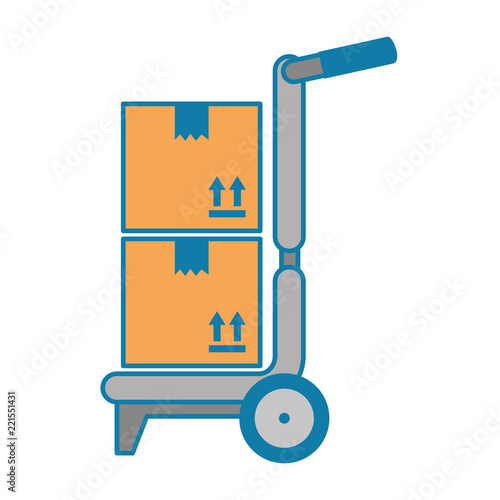 cart with boxes delivery service