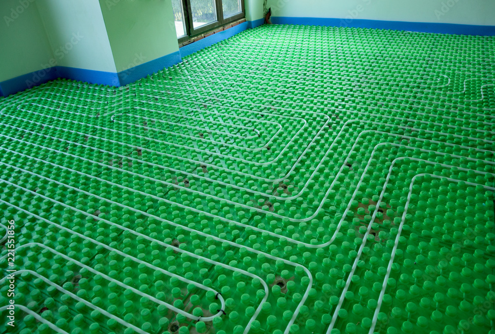 Naklejka premium The floor heating system