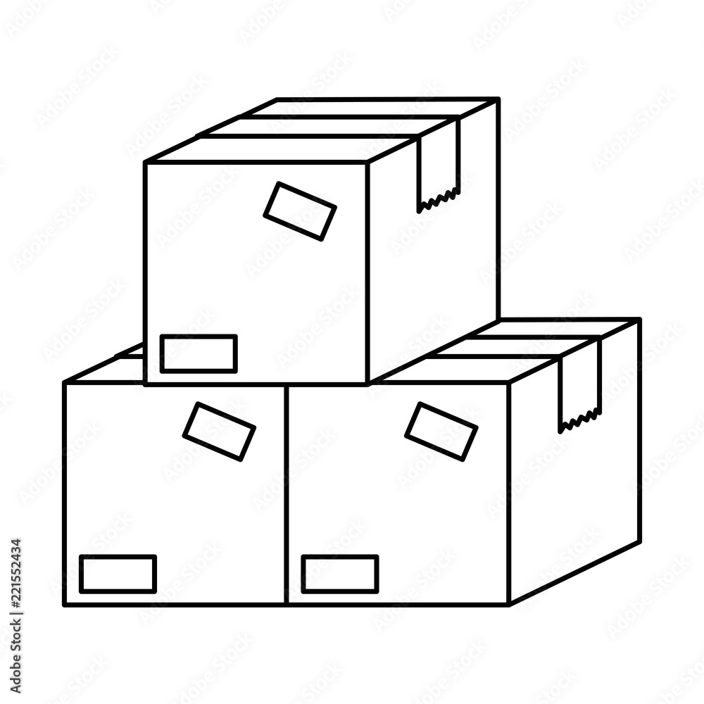 pile packing boxes carton pile packing boxes carton