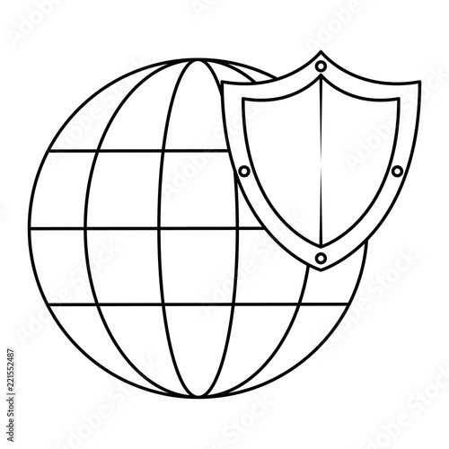 sphere planet with shield