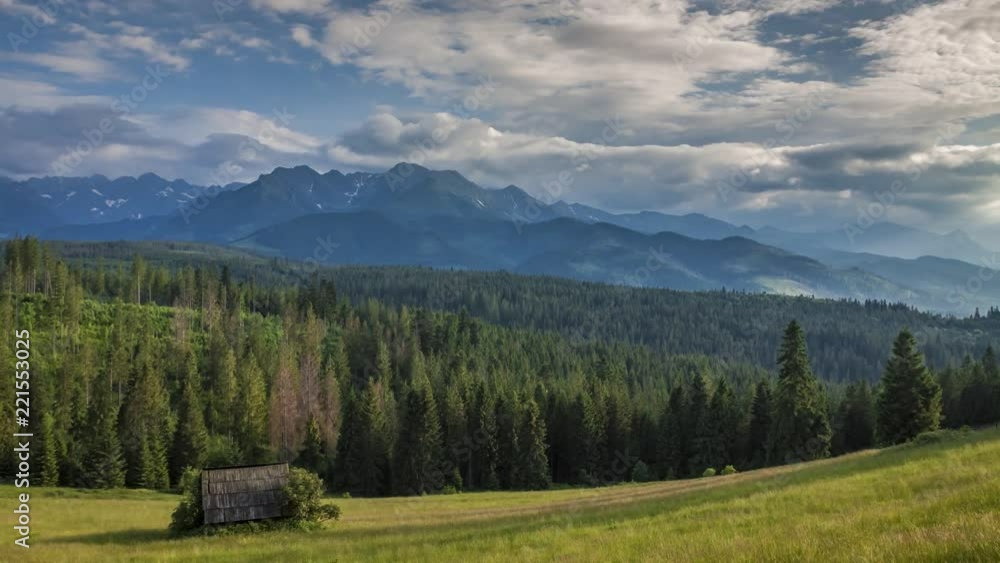Stunning summer sunset in Tatra Mountains, Poland Stunning summer sunset in Tatra Mountains, Poland