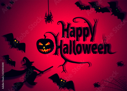 Halloween Red Background With Text