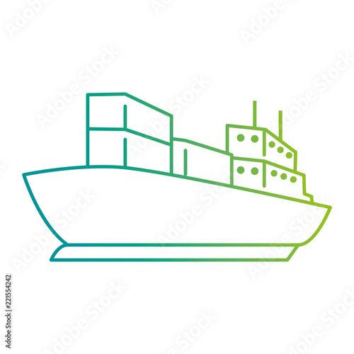 cargo ship isolated icon