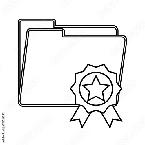 folder and medal icon