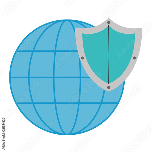 sphere planet with shield