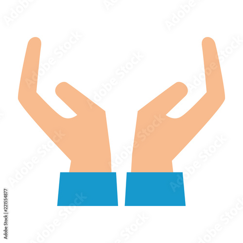 hands human protection icon