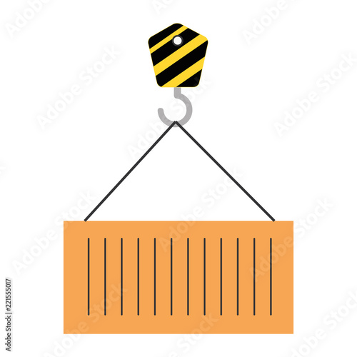 crane hook with container