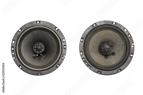 Car audio on white background