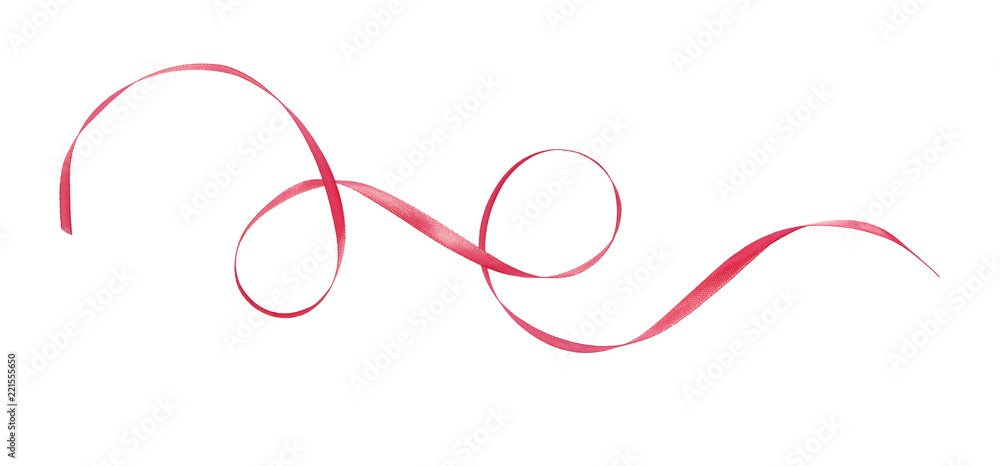 Pink satin waved ribbon Pink satin waved ribbon