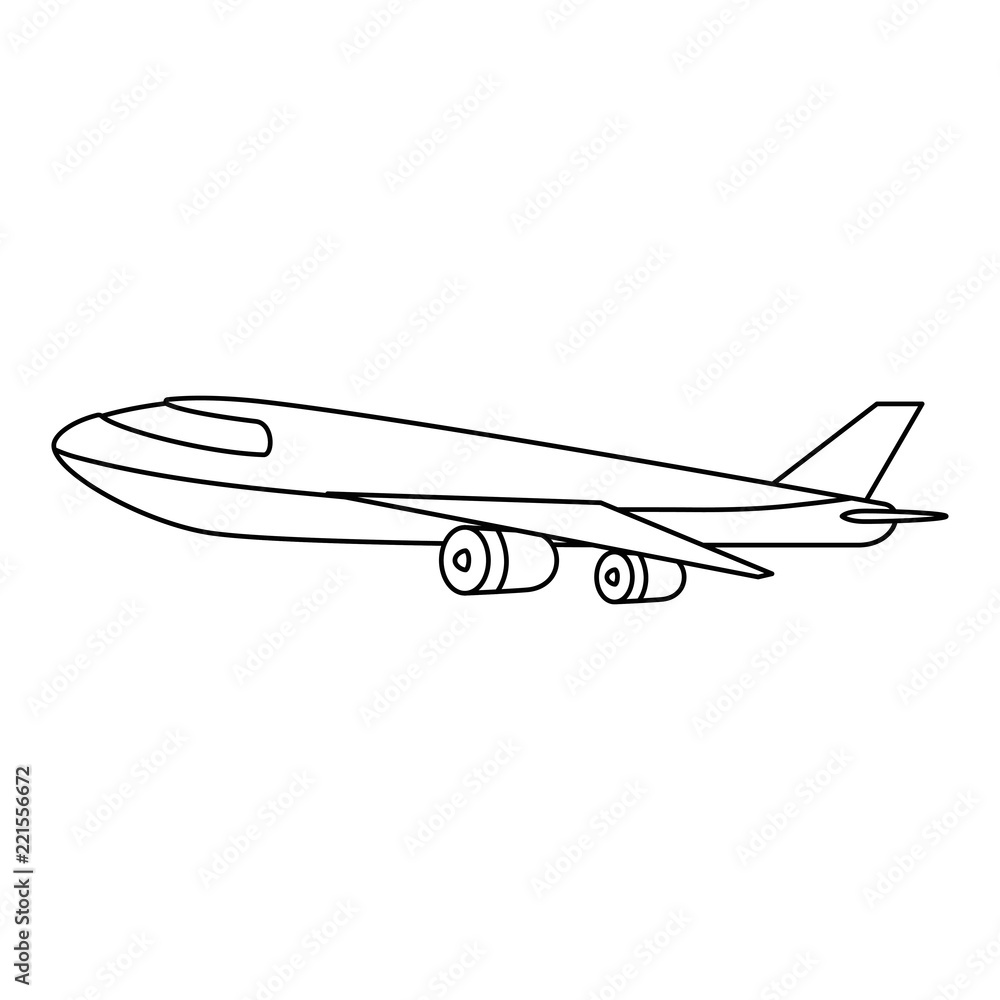 airplane flying isolated icon airplane flying isolated icon
