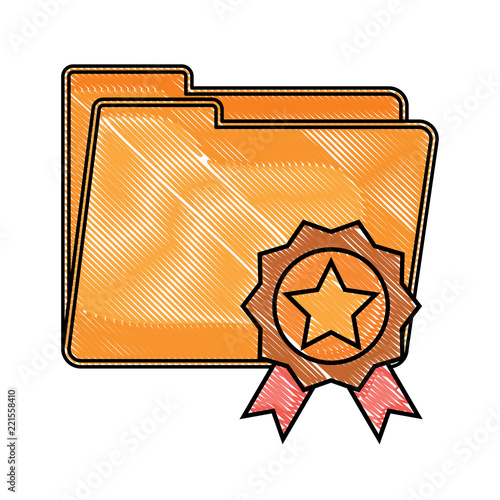 folder and medal icon