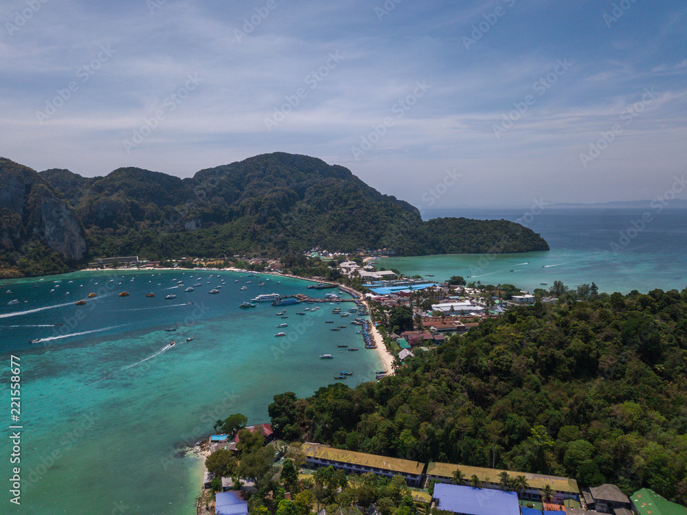 Phi Phi Don Tropical Island. Aerial View