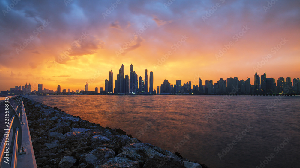 custom made wallpaper toronto digitalColorful Morning - Dubai Marina